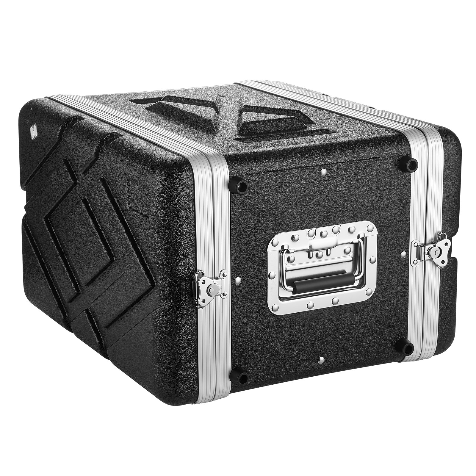 VEVOR 6U rackbehuizing, 31 cm diep, serverkast, 29 cm interne diepte, gemaakt van ABS-kunststof, verzonken draaisluitingen, verwijderbare voor- en achterpanelen, voor versterkers, processors en controllers.