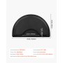 VEVOR Salon Mat for Hair Stylist, 1520 x 910 mm Semi-circle Salon Chair Mat, 13mm Thickened Anti Fatigue Barber Shop Floor Mat with Round Cut Out, Easy-to-Clean PVC Surface & Anti-Trip Beveled Edges