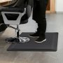 VEVOR Salon Mat for Hair Stylist, 1525 x 910 mm Rectangle Salon Chair Mat Anti Fatigue, 13mm Thickened PVC + NBR Barber Shop Floor Mat with Round Cut Out, Anti-Trip Beveled Edges & Non-slip Bottom
