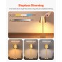 VEVOR Cordless Table Lamp, 2-Pack, 5200mAh Built-in Rechargeable Battery Desk Lamp, 3 Color Stepless Dimming Up, 3000-6500K Color Temperature, Table Light for Restaurant, Bedroom, Outdoor, Gold