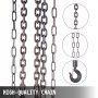 VEVOR Chain Hoist 6600lbs/3ton, Chain Block Hoist Manual Chain Hoist 10ft/3m, Block Chain Hand Chain Lifting Hoist, with Two Hooks Chain Pulley Tackle Hoist Winch Lifting Pulling Equipment