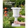 VEVOR Plastic Bloempotstandaard, 25 x 42 cm, 2-Pack, Bloempot, Plantenschaal, Witte Bloempotten, voor Veranda, Bruiloft, Feest, Huis, Podium, Balkon, Terrasdecoratie