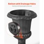 VEVOR Plastic Urn Planters, 25 x 42 cm, 2 Pack Black Classic Flower Pots Front Porch Planters, Indoor & Outdoor Vase for Wedding, Party, Event, Home, Stage, Garden, Balcony, Patio Decoration