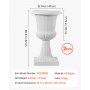 VEVOR Plastic Bloempotstandaard, 40x67 cm, 2-Pack, Bloempot, Plantenschaal, Witte Bloempotten, voor Veranda, Bruiloft, Feest, Huis, Podium, Balkon, Terrasdecoratie