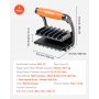 VEVOR Multiplex drager, 90,7 kg klemcapaciteit, 2-pack gipsplaat draaggereedschap voor 0-25,4 mm dikke platen, platendrager met handgrepen voor kunststof platen, multiplex, gipsplaat