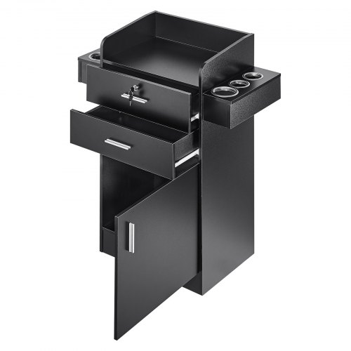 VEVOR Salon Storage Cabinet, Barber Salon Station for Hair Stylist