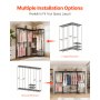 VEVOR Clothing Garment Rack, Heavy Duty Closet Wardrobe, Adjustable Tiers Clothes Racks with Steel Frame, 499 kg Load Capacity Clothes Rack with 4 Hanging Rods for Bedroom, Clothing Store, Hallway