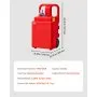 VEVOR Fuel Caddy, 32 Gallon, Portable Fuel Tank with 12V DC 2.5 GPM Electric Fuel Transfer Pump, 4 ft Delivery Hose & Auto-Stop Sensor Nozzle, Tank Adapters, Suitable for Diesel & Gasoline, Red