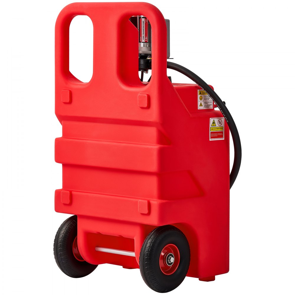 VEVOR brandstoftrolley, 121 liter, brandstofkanister met 12V DC brandstofovervoerpomp, 3,9 m afvoerslang en aluminiumlegering mondstuk, voor motorboten, terreinwagens, diesel en benzine