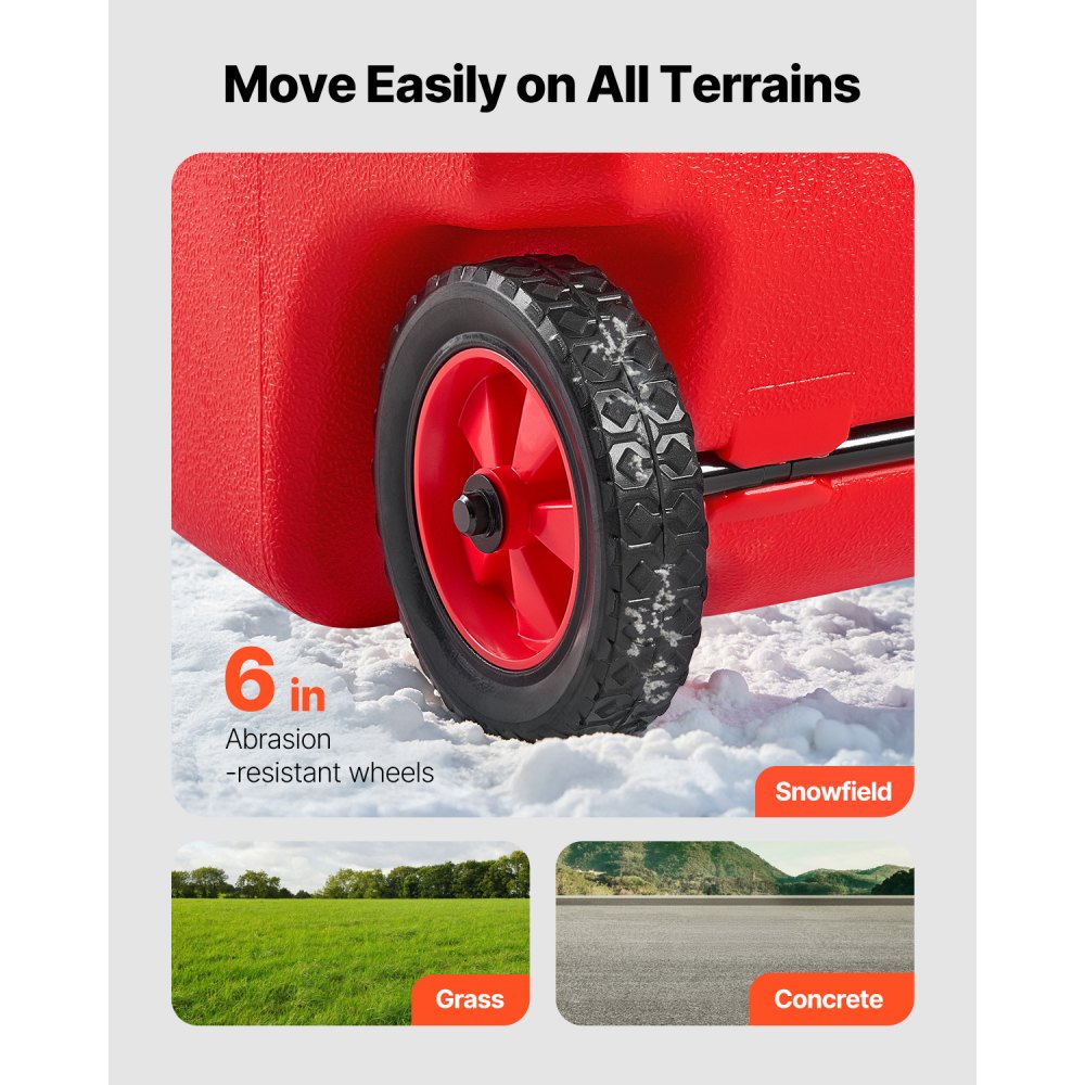 VEVOR Brandstoftrolley, 56,78 L, Brandstofbus met zwaartekracht- en handpompmodus, Benzinebus, 3 m afleverslang en handpomp, Benzinecontainer voor motorboten, ATV's, Benzine en diesel