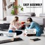 easy assembly of the VEVOR salon workstation with numbered boards and instruction guide. enjoy diy pleasure.