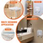 VEVOR Folding PE Shower Seat, 15.7'' x 14.8'' Unfolded, Wall Mounted Fold Up Shower Bench with 500 lbs Load Capacity, Space Saving Fold Down Shower Chair for Seniors Pregnant Women Children Adults