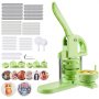 VEVOR Button Maker Machine, 58 mm / 75 mm 2-in-1, Plastic Pin Maker with 200 pcs Button Parts, Circle Cutter and Magic Book, Reinforced Ergonomic Handle, for DIY Badges, Personalized Pins, Green