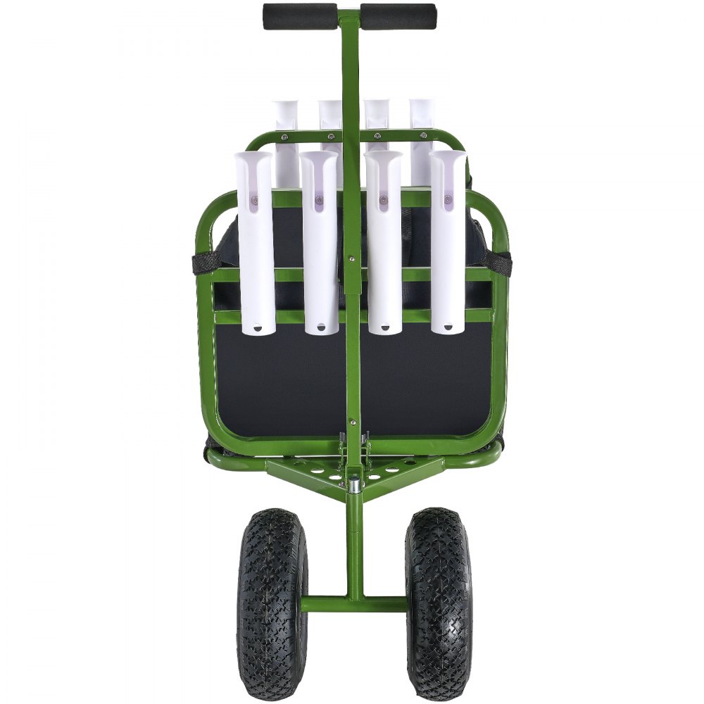 VEVOR Viskar Stalen transportkar met 4 rubberen wielen Transportkar Vissen 1400x625x980mm Viskar Draagvermogen 136 kg Viskar Steekwagen Strandkar Strandkar