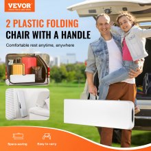 VEVOR 6FT Plastic Folding Bench Portable Outdoor Bench for Picnic Camping 2 Pack