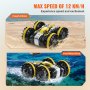 VEVOR Amphibious Remote Control Car Boat 2.4 GHz 4WD RC Boat Kids Adults Yellow