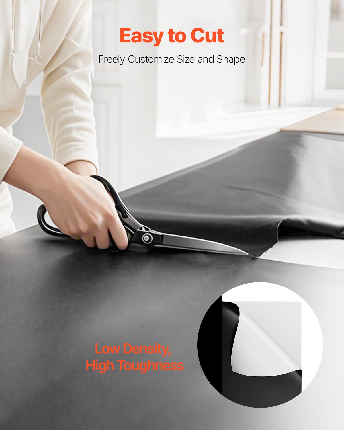 VEVOR 10 Mil Plastic Sheeting Heavy Duty 10' x 100', Thick Plastic Sheeting Roll, Plastic Drop Cloth Painters Tarp Covering for Crawl Space Vapor Barrier, Black and White Double-Sided, Multi-Purpose