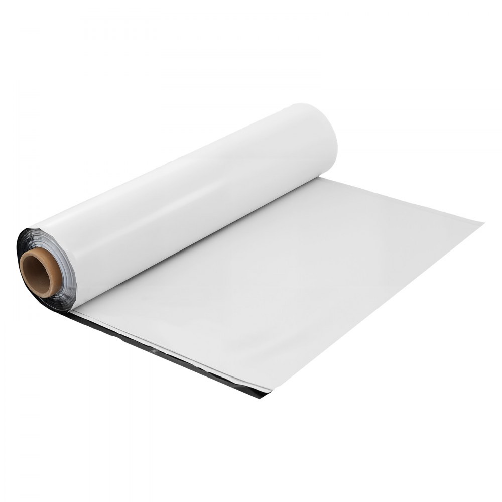 VEVOR PE Bouwfolie 3,05x30,48 m, Kunststoffolie, 0,15 mm dikke afdekfolie, Kunststof afdekplaat, Afdekfolie, Afdekking voor kruipruimte dampremmende laag, Zwart-wit, Dubbelzijdig, Multifunctioneel