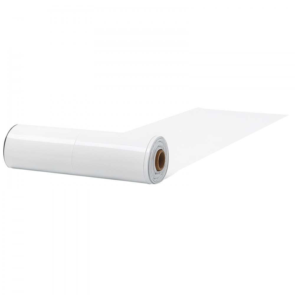 VEVOR Polyethyleenfolie 3,05 x 30,48 m, tuinfolie 0,3 mm dik, zwart/wit, plastic rol voor tuinieren, afdekzeil, schildersdoek, kruipruimteafdekking, dampremmende laag, onkruidbestrijding