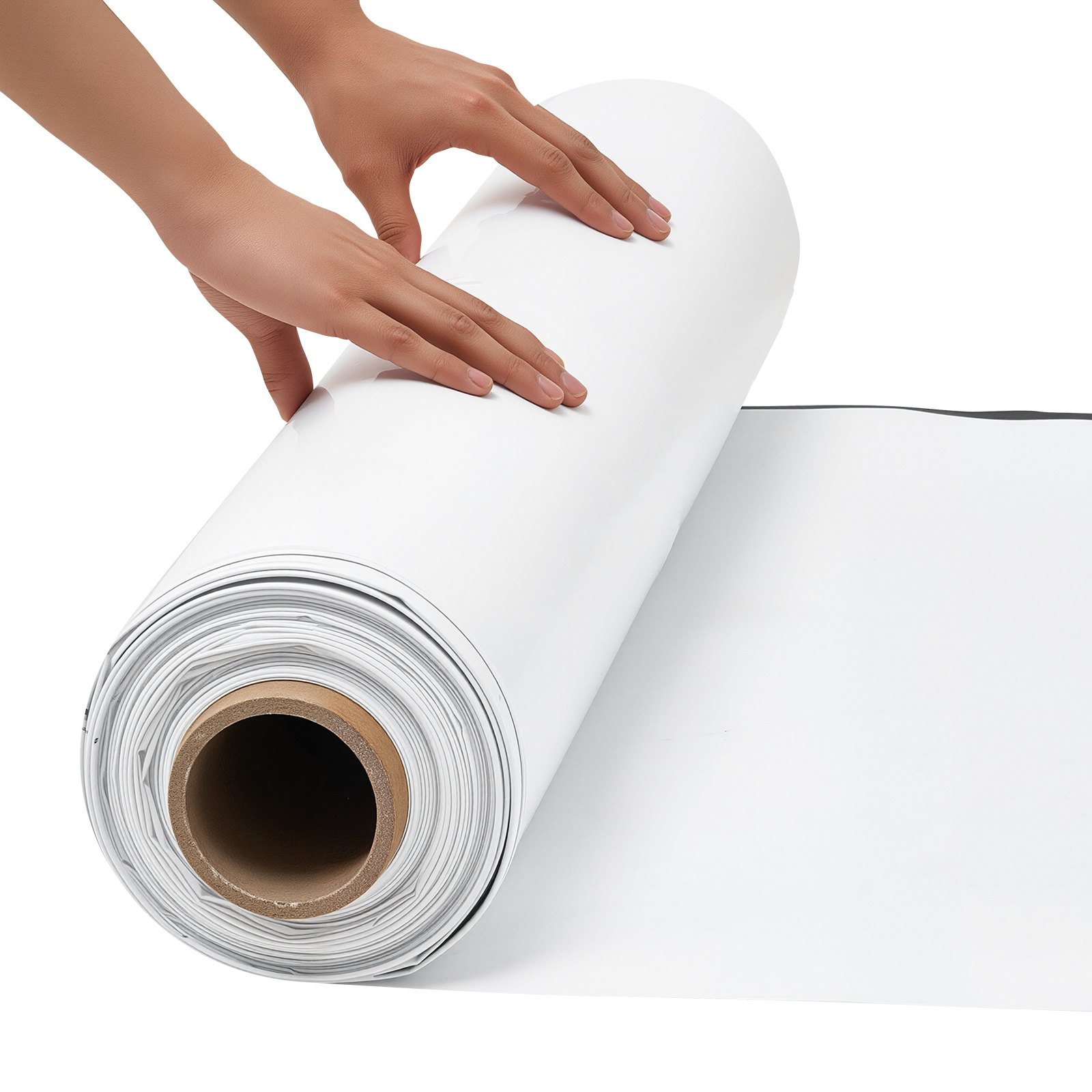 VEVOR Polyethyleenfolie 3,05 x 15,24 m Tuinfolie 0,3 mm Zwart/Wit, Plastic rol voor tuinieren, zeildoek, schildersdoek, kruipruimteafdekking, dampremmende laag, onkruidbestrijding