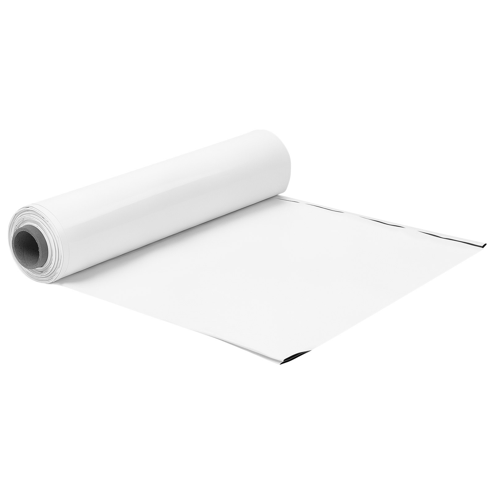 VEVOR Polyethyleenfolie 3,05 x 15,24 m Tuinfolie 0,3 mm Zwart/Wit, Plastic rol voor tuinieren, zeildoek, schildersdoek, kruipruimteafdekking, dampremmende laag, onkruidbestrijding