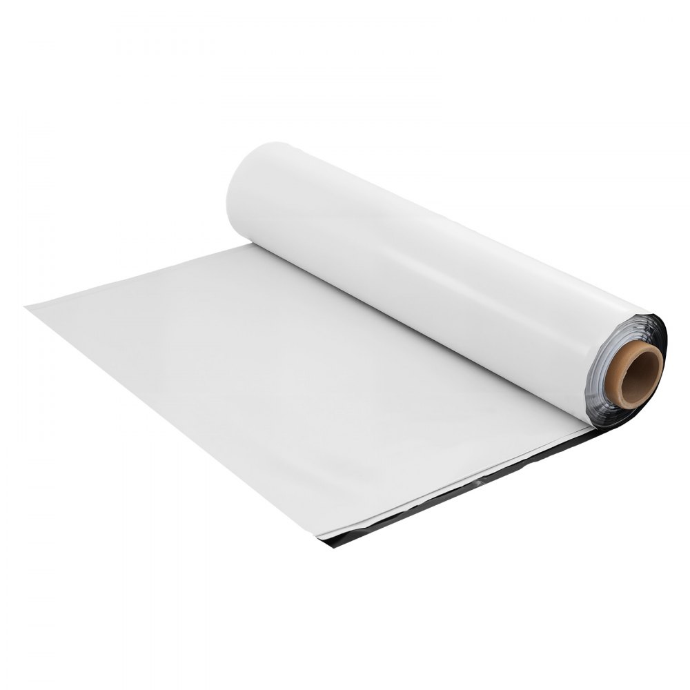 VEVOR PE Bouwfolie 3,05x19,81 m, 0,25 mm dikke kunststoffolie op rol, kunststof afdekfolie, afdekfolie voor kruipruimte dampremmende laag, beschermfolie, afwerkfolie zwart-wit, dubbelzijdig, multifunctioneel