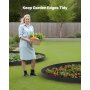 VEVOR Landscape Edging, 33 ft x 4 in Plastic Garden Border Edging with 30 Spikes & 2 Ground Stakes, No Dig, Flexible Lawn Edgings Roll, UV-Resistant Mini Fence Borders for Flower Beds Yard Paver