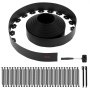 VEVOR Landscape Edging, 66 ft x 4 in Plastic Garden Border Edging with 60 Spikes & 2 Ground Stakes, No Dig, Flexible Lawn Edgings Roll, UV-Resistant Mini Fence Borders for Flower Beds Yard Paver