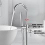 46”H Standing Bathtub Shower Faucet Claw-foot Freestanding Home UPDATED