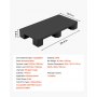 VEVOR kunststof pallet 1000x500x136 mm, universele lichtgewicht pallet met een statisch draagvermogen van 1000 kg, gesloten industriële pallet met toegang aan twee zijden, stapelbare vloerpallet voor magazijn, garage en supermarkt.