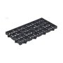 VEVOR Plastic Pallets, 6 Pcs Plastic Pallets for Basement Storage, Nestable Lightweight Waterproof Storage Pad with Breathable Grid for Indoor Outdoor Supermarket Warehouse, 23.6"x11.8"x1.2", Black
