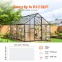 VEVOR 15 Pack Polycarbonate Greenhouse Panels, 2' X 4' X 0.24'' Roof Panels Sheets, Waterproof UV Protected Corrugated Plastic Roofing, Impact Resistance Clear Roofing Sheets for Greenhouse/Garden