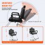 VEVOR hairdressing chair 150 kg weight capacity hairdressing chair made of sponge PU wood plate iron service chair height adjustable barber chair 360° rotatable barber chair hairdressing equipment 81 x 62 x 108 cm