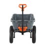 VEVOR Tuinwagen, Tuinkar met eenvoudig te monteren stalen frame, Tuinwagen met omvormbare 2-in-1 handgreep, Multifunctionele kruiwagen met een capaciteit van 680 kg, 33 cm banden