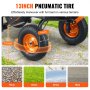 13-inch pneumatic tire of VEVOR dump cart for easy maneuvering on rock, grass, snow, and mud terrains.