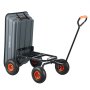 VEVOR Tuinwagen, Tuinkar met eenvoudig te monteren stalen frame, Tuinwagen met omvormbare 2-in-1 handgreep, Multifunctionele kruiwagen met een laadvermogen van 270 kg, 25,4 cm banden