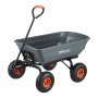 VEVOR Tuinwagen, Tuinkar met eenvoudig te monteren stalen frame, Tuinwagen met omvormbare 2-in-1 handgreep, Multifunctionele kruiwagen met een laadvermogen van 270 kg, 25,4 cm banden