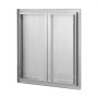 VEVOR BBQ Access Door, 610x610 mm Double Outdoor Kitchen Door, Stainless Steel Flush Mount Door, Wall Vertical Door with Recessed Handles , for BBQ Island, Grilling Station, Outside Cabinet