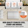 VEVOR BBQ Access Door, 762x532 mm Double Outdoor Kitchen Door, Stainless Steel Flush Mount Door, Wall Vertical Door with Recessed Handles , for BBQ Island, Grilling Station, Outside Cabinet