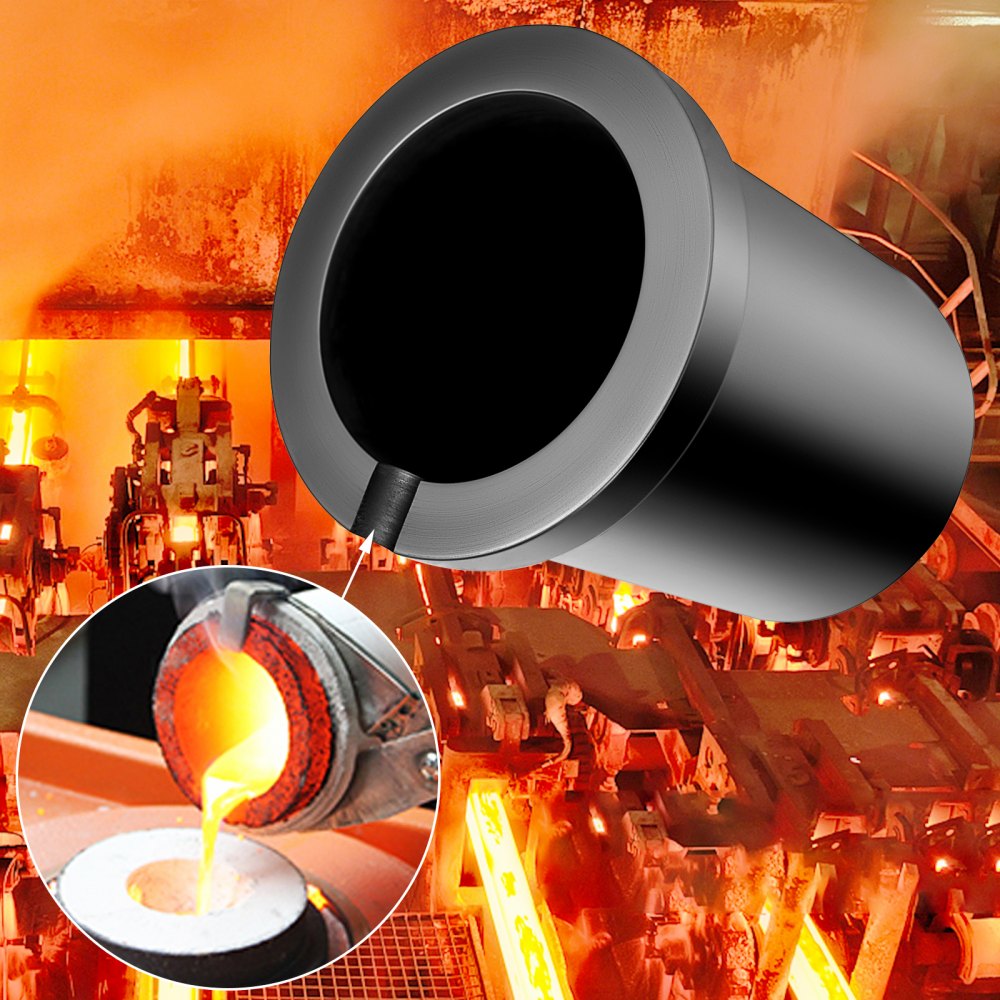 VEVOR High Purity Graphite Crucible, 3 kg Graphite Furnace, Single Ring Graphite Crucible for Melting Metal Gold Silver Copper Aluminum, Smelting Furnace Metal Graphite Jewelry Casting Tools