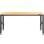 VEVOR in hoogte verstelbare werkbank 122 x 61 x 72 - 97 cm met klemtafel, draagvermogen 900 kg, bruine opklapbare gereedschapsbank van koudgewalst staal, multifunctionele werktafel voor werkplaats