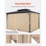 VEVOR Gazebo Gordijn Buiten Privacy Scherm Gordijn 2840x2840x2040mm Khaki