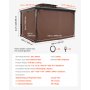 VEVOR Gazebo Curtains Outdoor, 12' x 12' x 6.9' Gazebos, 4-Panel Sidewall Gazebo Privacy Curtains with Zippers, Outdoor Curtain Replacement for Patio Canopy, Only Curtain, Coffee