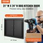 VEVOR bbq access door, 31''w x 24''h for kitchen, precision sizing, easy installation, drill-ready.