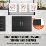 VEVOR BBQ Access Door, 788x610 mm Double Outdoor Kitchen Door, Cold Plate Flush Mount Doors, Wall Vertical Doors with Handles, for BBQ Island, Grilling Station (Stainless Steel + Oil-Sprayed Product)