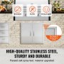 high-quality stainless steel VEVOR bbq access door, breathable, no flies, strong magnet, sturdy and durable.