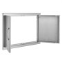 VEVOR BBQ Access Door, 711x482 mm Double Outdoor Kitchen Door, Stainless Steel Flush Mount Door, Wall Vertical Door with Handles, for BBQ Island, Grilling Station, Outside Cabinet