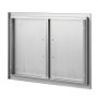 VEVOR Grilltoegangsdeur, 774 x 533 mm, dubbele buitenkeukendeur, vlak gemonteerde roestvrijstalen deur, verticale wanddeur met handgrepen, voor grill-eiland, grillstation, buitenkast