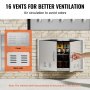 VEVOR BBQ Access Door, 762x533 mm Double Outdoor Kitchen Door, Stainless Steel Flush Mount Door, Wall Vertical Door with Handles and Vents, for BBQ Island, Grilling Station, Outside Cabinet