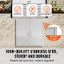 VEVOR BBQ Access Door, 790x790 mm Double Outdoor Kitchen Door, Stainless Steel Flush Mount Door, Wall Vertical Door with Handles, for BBQ Island, Grilling Station, Outside Cabinet
